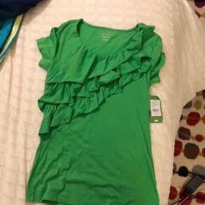 Green ruffled Lilly Pulitzer shirt